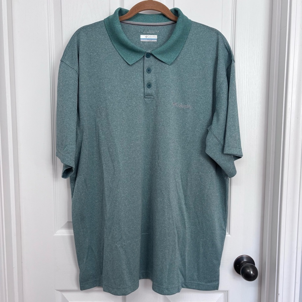 Green Omni-Shade Polo Shirt | Columbia 1X - Picture 1 of 9